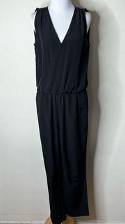 Vince Camuto Black V-Neck Jumpsuit