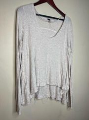 Free People  - We The Free - Distressed Over sized Bohemian Long Sleeve