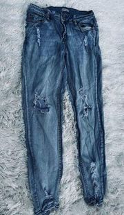 Refuge Distressed Blue Skinny Jeans Women’s 4