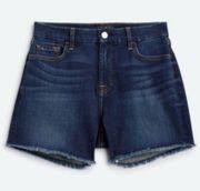 Jen7 by  Raw Hem Dark Wash Mid Short Size 16 NWT