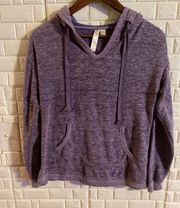 Small Sweatshirt Long Sleeve Vneck Kangaroo Pocket Purple Hoodie 23 x 30