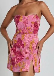 Floral Strapless Dress