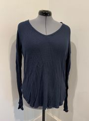 Long Sleeve Navy Top