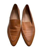 Madewell Loafer Flats The Frances Skimmer Tan Brown Leather Almond Toe Size 10