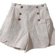 NWOT High Waisted shorts with gold buttons CORDUROY SZ MEDIUM