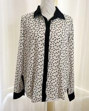 LC Lauren Conrad bow print Shirt Size Medium