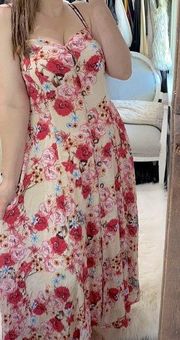 Listicle floral maxi dress new with tags size large