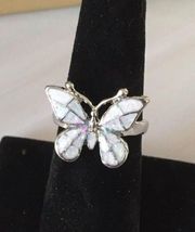 Opal Butterfly Ring, Size 7