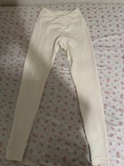 driven cream crossover leggings