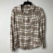 NWT BKE plaid flannel button down shirt size XS