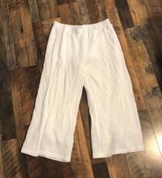 Buddy Love White Cropped Wide Leg Pants 