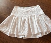 White Cotton Tennis Skirt