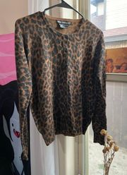 Vintage animal print cardigan