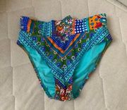 Hobie Boho Multicolor Bandana Bikini Bottoms Small Swim