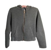 Magaschoni grey cropped hoodie sweatshirt size large