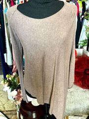 Sweater asymmetrical loose open sleeve