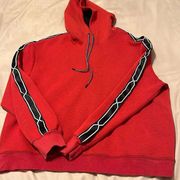 Hunter/Target szXL red w/blk & white trim on sleeves drawstring neck hoodie EUC