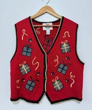 Christmas Embroidered Sweater Vest