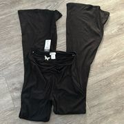 Rue 21 NWT black ribbed flared leggings