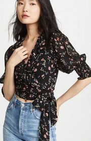 GANNI Floral Wrap Blouse NWOT Sz 40 (US Large)