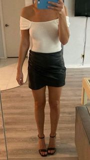 Faux Leather Miniskirt