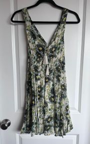 Green Boho Halter Dress