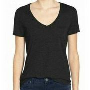 BP Nordstrom Deep Black V-Neck Short Sleeve Tee T-Shirt Women's Small