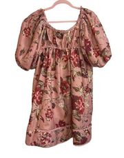 Beulah Style Floral Puff Sleeve Mini Dress NWOT