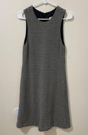 Steven Alan A-line Dress Sz Small Black White Midi Woven Sleeveless Fully Lined