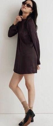 Madewell Shift Mini Dress in Chocolate Raisin