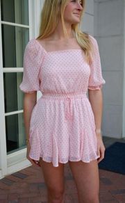 Miami Pink Polka Dot Romper