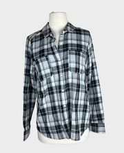 Mossimo Supply Co. | Vintage Plaid Striped Top With Elbow Patches  | Large