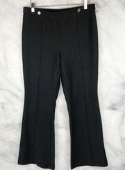 Michael Kors Elastic Waist Pull On Flared Knit Trouser Pants Bootcut Black L