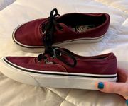 Vans  Authentic Classics Women 6.5 Men 5 Burgundy Low Canvas Trainers Sneaker Red