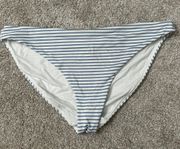 Blue Striped Bikini Bottoms