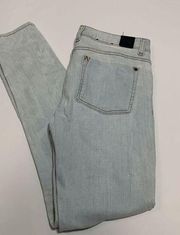 RVCA Womens Denim Jeans Mid Skinny Light Wash Size 28