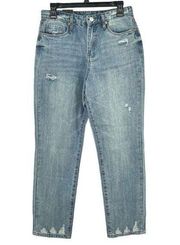 Blank NYC The Madison Crop High Rise Distressed Denim Jeans Size 28