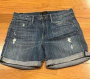 Vince mason relaxed distressed jean shorts size 28.