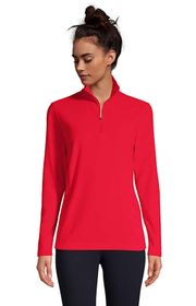 Lands’ End Red Fleece Quarter Zip Pullover Small