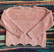 Pink Chenille Sweater Size Medium