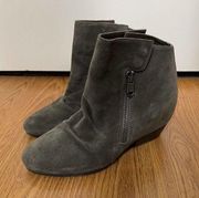 NEW Anthropologie NAYA Fillie Gray suede leather ankle boot size US 9