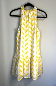 Ali & Jay Agua Caliente Dress in Sunshine in Yellow with Ruffled Neck Line sz. S