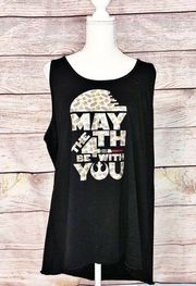 Star Wars May the 4th Be With You Black Tank Top Size 3XL