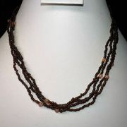 Vintage Multi Strand Seed Bead Necklace