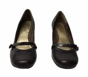 Candies Varzity Brown High Heel Pumps Dark Brown