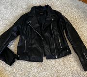 Ambiance Apparel Black Leather Jacket Size Medium