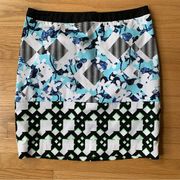 Peter Pilotto for  Multi Color Abstract Pencil Skirt Size 14