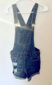 Dollhouse Size 3 Overall Denim Jean Short Overalls with front and back pockets