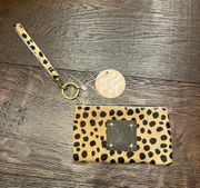 NWT cheetah print wristlet pouch