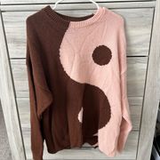 ASOS oversized yin Yang sweater